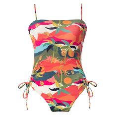 Introducing the Pica Sunset One Piece! The perfect swimsuit for any occasion. Featuring a classic style with moderate coverage and a tropical pink color, this one-piece bathing suit is perfect for all body types. It's a great investment for your swimwear collection! Tropical One-piece Swimwear For Sunbathing, Beachy One-piece Swimwear With Adjustable Straps, One-piece Summer Swimwear With Adjustable Straps, Beachwear One-piece Swimwear With Tropical Print, Summer One-piece Swimwear With Adjustable Straps, One-piece Tankini With Tropical Print For Sunbathing, Beach Season One-piece Swimsuit With Adjustable Straps, Tropical One-piece Swimwear For Beach Season, One-piece Swimwear With Adjustable Straps For Beach Season