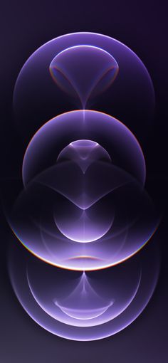 an abstract background with three circles in purple and blue colors on a black background that appears to be overlapping