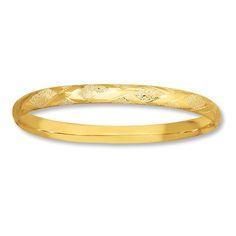 This unique style bangle in 14K yellow gold with a laser inscribed x design is 6mm wide. The 7.25-inch bracelet adds dimension to your jewelry collection. Yellow Gemstone Jewelry, Jewelry Advice, Jared The Galleria Of Jewelry, Yellow Gemstones, Cross Bracelet, Cross Designs, Bangles Jewelry, Gemstone Bracelets, Birthstone Jewelry