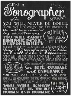 a black and white poster with the words being a nurse written in cursive writing