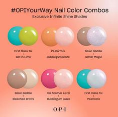 Manicure Pedicure Ideas Color Combos, Mani Pedi Summer 2024, Opi Mani Pedi Combos Summer, Spring Mani Pedi Combos Ideas, Spring Mani Pedi Combos, Summer Mani Pedi Combos, Polish Pairings, Mani Pedi Color Combos, Mani Pedi Combos