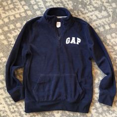 Never Worn But Washed Once. Size Xxl Boy. Navy Blue. Fleece With Half Zip. Gap Sporty Long Sleeve Tops, Sporty Long Sleeve Tops By Gap, Blue Comfortable Fleece Tops, Blue Fleece Tops For Loungewear, Gap Long Sleeve Loungewear Tops, Gap Long Sleeve Tops For Loungewear, Gap Winter Loungewear Sweatshirt, Cozy Blue Fleece Tops, Long Sleeve Gap Tops For Loungewear