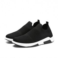 breathable mesh casual slip on shoes Mesh Flats, Sneakers Comfortable, Casual Slip On Shoes, Walking Sneakers, Blue Sneakers, Black Sneakers, Mens Fashion Shoes, Blue Shoes, Mens Casual Shoes