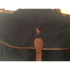 Polo Ralph Lauren Duffel Bag Large Canvas Blue Brown Carry On/ Overnight Bag. Condition Is Pre-Owned. Shipped With Usps Mail. Blue Shoulder Bag For Travel With Dust Bag, Navy Shoulder Bag With Dust Bag For Travel, Blue Duffle Bag With Adjustable Strap For Overnight Trips, Luxury Navy Bags With Adjustable Strap, Classic Blue Bag With Leather Trim, Navy Travel Shoulder Bag With Leather Trim, Blue Tote Bags With Leather Trim, Navy Shoulder Bag With Leather Trim For Travel, Designer Blue Shoulder Bag With Leather Trim