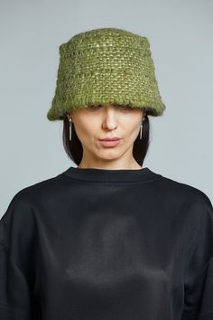 Unique handmade unisex wool green bucket hat made from sheep wool (natural materials) The camouflage hat is very warm, soft and comfortable to wear. Warm winter & fall hat SIZE: S-M (56-58cm) M-L (59-62 cm) L-XL (62-65 cm) Custom Made design is made after a base pattern, similar to ready-to-wear. Note that it will take our team 10 - 15 days to make your product, so remember to add this to the delivery time. MATERIAL: Made of 100% wool. Linen(Lining) Production: Threads are spun via manual sp Knitted Bucket Hat, Green Bucket Hat, Winter Bucket Hat, Team 10, Fall Hat, Camouflage Hat, Woolen Hat, Womens Poncho, Fall Hats