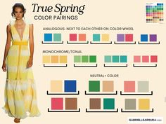 How to use your warm spring color palette to build outfits, find your best style, and makeup and more. Everything you need to know abou the seasonal color analysis including determining if you are a true spring. Paintbox Spring Outfits, Bright Spring Color Palette Outfits Fall, True Spring Fashion, Spring Colors Outfits, True Spring Celebrities, True Spring Lipstick, Warm Spring Makeup, True Spring Makeup