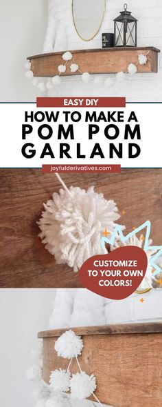 how to make a foam pom - pom garland with this easy diy