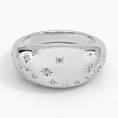 Pisces Zodiac Constellation Diamond Dome Ring Ring Style Guide, Pisces Constellation, Tacori Engagement Rings, Trending Engagement Rings, Heart Engagement Rings, Creative Services, Ring Trends, Dome Ring, Zodiac Constellations