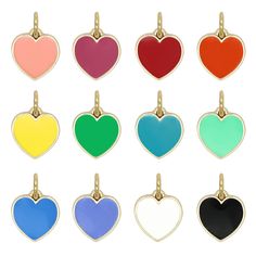 Find the Enamel Hearts Charm Mix by Bead Landing™ at Michaels. This fun set of charms from Bead Landing will add a playful touch to your accessory creations. With an assortment of enameled hearts in bright hues, these charms are great on their own used to fill out a chain bracelet or paired with complimentary stones and beads to make cute dangly earrings. This fun set of charms from Bead Landing will add a playful touch to your accessory creations. With an assortment of enameled hearts in bright Playful Heart Beads Jewelry For Everyday, Playful Heart Charm Jewelry For Valentine's Day, Valentine's Day Heart Charms With Heart Beads, Valentine's Day Heart Charms With Beads, Everyday Multicolor Jewelry With Heart Charm, Heart-shaped Charms With Removable Details For Everyday, Multicolor Heart Charm Necklaces With Heart Beads, Everyday Heart Shaped Removable Charms, Everyday Heart-shaped Charms With Removable Features