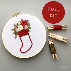 christmas stocking embroidery pattern - digital download by and other adventures on etsyle