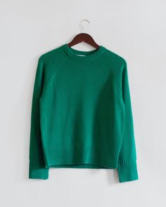 This 100% cashmere sweatshirt-style knit by John Patrick is luxuriously soft and effortlessly stylish. With subtle detailing, this pieces will elevate your wardrobe with its vibrant ease. Sweatshirt Style, Sweatshirt Fashion, Emerald, Cashmere, Wardrobe, Knitting, Sweatshirts, Clothes