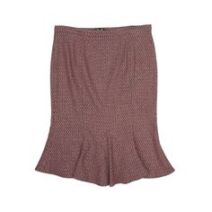 Dolce & Gabbana flute skirt in purple, brown and pink knit with a side zip closure. Brand = Dolce & Gabbana Condition = 8/10, very good Size = 40 Material = 68% Wool, 31% Nylon, 1% Other SKU = 15171-16 Brown Fitted Flared Skirt, Fitted Brown Flared Skirt, Fitted Burgundy Flared Skirt, Burgundy Fitted Pencil Skirt, Brown And Pink, Pink Knit, Side Zip, Dolce And Gabbana, Womens Skirt