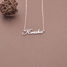 Name necklace-rose gold name necklace,custom nameplate necklace,personalized necklace,name jewelry,birthday gift for girls Product Description Metal: Sterling Silver Color: silver, gold, rose gold,white gold Nameplate width: 20mm-40mm (according to the length of the names,its size is not fixed) Thickness : 1.2 mm. (approx.) Your purchase will arrive inside a lovely gift box ready for gift giving. ###HOW TO ORDER###: Step 1: Select color and chain length. Step 2: Please write name and a font numb Customizable Rose Gold Necklace For Her, Customized Rose Gold Name Necklace For Her, Rose Gold Name Charm Necklaces For Mom, Rose Gold Charm Necklaces With Name For Mom, Rose Gold Charm Necklaces For Mom With Name, Rose Gold Charm Necklace With Name For Mom, Rose Gold Custom Name Charm Necklace For Mom, Rose Gold Charm Necklace With Custom Name For Mom, Custom Name Rose Gold Charm Necklace For Mom