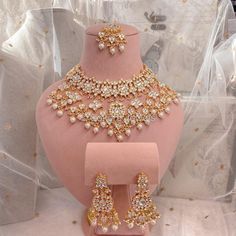 Luxury Gold plated Real Kundan stone bridal set with pearl bead work. Necklace comes complete with matching tikka, and earrings measuring 3 inch in length. Ready to ship as seen with gift box. Kundan Bridal Set, Pink Quartz, Bridal Set, Bridal Sets, Pearl Beads, Soft Pink, Bridal Jewelry, Bead Work, Gift Box