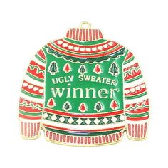 Description: Introducing our mini christmas sweater Ugly Sweater Awards! These prizes are perfect for your ugly sweater contest and will bring lots of joy to your Christmas party. Made of high-quality metal, they are durable and will maintain their shape and color for a long time. The design features a classic Christmas ugly sweater in vibrant colors with the words "Ugly Sweater Winner" creatively displayed. Each award measures approximately 6 x 5.8cm, making them lightweight and easy to wear ar Winner Trophy, Best Ugly Christmas Sweater, Award Ribbons, Ugly Sweater Contest, Christmas Ugly Sweater, Christmas Sweater Party, Ugly Christmas Sweater Party, Xmas Sweater, Christmas Style