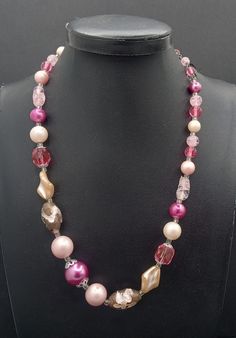 Vintage Pink Glass Beaded Necklace Signed Japan 1950's 1960's Measurements Length - 18 inches In very good vintage condition. A nice addition to any collection. D70 1960s Jewelry, Glass Bead Necklace, Pink Glass, Vintage Pink, Glass Beads, Etsy Accessories, Beaded Necklace, Accessory Gift, Jewelry Necklaces