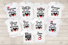 mickey mouse birthday shirts for the family