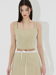 Composition : 100 cottonCountry of Origin : Republic of Korea Toned Aesthetic, Mini Top, Korean Fashion, Top Blouse, Composition, Top Outfits, The Originals, Clothes For Women, Clothes