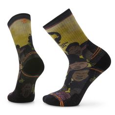 On your next hike, enjoy all the benefits of Merino wool while supporting an important cause with the Outdoor Afro Hike Light Cushion Print Crew Sock. We worked with our advocacy partner, Outdoor Afro, to create a sock that celebrates Black joy in the outdoors. Outdoor Afro is a national not-for-profit organization that celebrates and inspires Black connections and leadership in nature. Thank you for showing your support by purchasing this one-of-a-kind hike sock. | Smartwool Outdoor Afro Hike P Types Of Socks, Black Joy, Hiking Socks, Wool Clothing, Germany And Italy, Crew Sock, Wool Socks, Cool Socks, Mens Socks