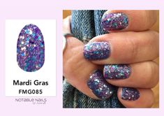 Purple Glitter Nails, Street Marketing, Purple Glitter, Nail Color