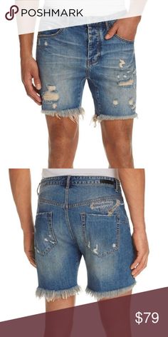 One Teaspoon-Blue DenimRaw Edge Distress Shorts 33 Brand:One Teaspoon Condition:New with tags  Category:Shorts RETAIL PRICE  $128.00     Color: Blues Size Type: Regular Bottoms Size (Men's): 33 Style: Denim Material: 100% Cotton  100% Authentic One Teaspoon® Measurements: 6 inches Length 33 inches Waist ITEM#0001287 One Teaspoon Shorts Jean Shorts Spring Cutoff Shorts With Five Pockets, Five-pocket Summer Shorts, Relaxed Fit Five-pocket Summer Shorts, Relaxed Fit Five Pockets Shorts For Summer, Relaxed Fit Summer Shorts With Five Pockets, Relaxed Fit Shorts With Five Pockets For Summer, Medium Wash Five Pocket Shorts For Summer, Mid-rise Five Pocket Summer Shorts, Mid-rise Five-pocket Summer Shorts