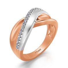 A brilliant way to show her your love is forever, this fashion ring will certainly touch her heart. Crafted in sterling silver, this ring showcases two ribbons interlocked while shimmering smaller stones add eye-catching sparkle. Elegant and modern, this crossover design showcases intertwining strands that represent two lives - and two distinct stories - as they blend together and become one. This ring makes a stunning statement of everlasting love. A sentimental piece for all occasions!Carat Weight: 0.25 ctStone Size: 1 mmStone Type: Jeulia® StoneNumber of Stones: 25 Stone Shape: RoundStone Color: Diamond WhiteWeight: 5 gWidth: 5 mmHeight: 4.3 mmThickness: 1.3 mmMaterial: 925 SilverPlating Color: Silver, Rose Gold Anniversary Rose Gold Bypass Ring With Diamond Accents, Modern Twist Open Band Diamond Ring, Open Band Bypass Ring For Promise, Fine Jewelry Anniversary Bypass Ring With Open Band, Modern Twist Rings With Diamond Accents For Gift, Modern Twist Rings With Diamond Accents As Gift, Modern Twist Diamond Ring With Open Band For Anniversary, Elegant Rose Gold Bypass Ring For Anniversary, Silver Double Band Diamond Ring For Anniversary