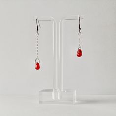 Vampire Blood Earrings, Hypoallergenic Dark Academia, Asymmetrical Drop Earrings Blood Earrings, Vampire Blood, Blood Drop, Costume Earrings, Hypoallergenic Jewelry, Eye Earrings, Red Earrings, Valentines Day Hearts, Dangly Earrings