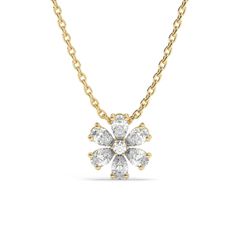 Enhance your style with our enchanting 14k Gold Flower Diamond Necklace. This exquisite piece features delicate a flower petal adorned with sparkling marquise diamonds, creating a stunning pendant. It's a perfect gift for women or bridesmaids, symbolizing beauty and grace. Order now and bloom with elegance and sophistication! Alternatively, choose from our options of lab-grown diamonds or dazzling moissanites at three different price points to fit your unique preferences and budget. Please check White Diamond Necklace With Flower-shaped Accents, White Diamond Necklace With Flower Shape Accents, White Diamond Necklace With Flower Shape And Diamond Accents, White Diamond Flower-shaped Necklace For Anniversary, Wedding Flower Pendant Diamond Necklace With Vvs Clarity, Wedding Diamond Necklace With Vvs Clarity Flower Pendant, White Flower-shaped Diamond Cut Jewelry, Flower Shaped Diamond Necklace For Gift, Flower Shaped Diamond Necklace For Anniversary