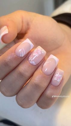 Nails Summer Aesthetic, Holiday Acrylic Nails, Nails For Summer, Back To School Nails, Aesthetic Clean, Simple Gel Nails, Simple Acrylic Nails