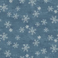 a blue background with white snowflakes on it