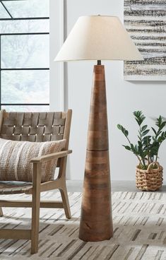 Danset Brown Floor Lamp - L329101 - Luna Furniture Brown Wood Table, Brown Floor, Wood Floor Lamp, Table Lamp Wood, Honey Brown, Wood Lamps, Wood Dust, Ashley Furniture, Floor Lamp Lighting