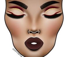 Facial Art, Flawless Face Makeup, Makeup Illustration, Red Eye Makeup, Makeup Pictorial, Painted Faces