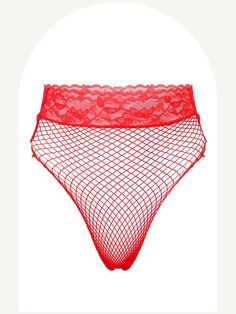 Fish net high waist thong String Bottoms With Lace Trim For Party, Elegant Red Lace Bottoms, Red Lace Brief Bottoms, Red Lace Stretch Bottoms, Fish Net, Mens Tights, Inner Beauty, Lingerie Collection, Bra Lingerie