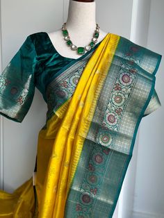 Pure chiniya silk saree with blouse blouse size 38-42 Saree Yellow, Yellow Saree, Kanjivaram Sarees, Silk Saree With Blouse, Saree With Blouse, Silk Saree, Silk Sarees, Mother’s Day, Art Collection