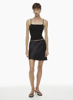 Babaton NEW SLIP SATIN MINI SKIRT | Aritzia US