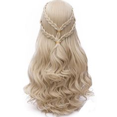 PRICES MAY VARY. 【Ready to Wear】We pre-braid the braid of this blonde wig, but it may be not as full-looking as in the picture due to the long transportation, upon arrival just simply shake and comb it gently out for a full flow look. 【Matte Quality Material】 The long wave wig was made from imported matte hair fiber, not gloss, shiny either, can heat up to 130 degrees with flat iron or curler. 【 Wig Occasion】This blonde braid wig can work for Halloween costumes, Theme parties, Comic Con, or just Curly Women, Dutch Braid Hairstyles, Curly Braids, Blonde Braids, Long Blonde, Long Braids, Costume Wigs, Braids Wig, Blonde Wig