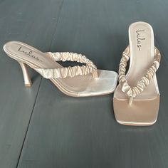 Lulus Size 8 Sandals. Color Is Champagne/Gold. Never Worn Outside The House High Heel Mules, Heel Mules, House Sold, Gold Heels, Champagne Gold, Heeled Sandals, Heel Sandals, High Heel Sandals, Shoes Women Heels