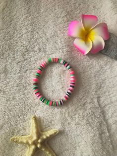 instructions: unpackage item carefully. product is for all sizes and adjustable.  DO NOT PUT ITEM IN WATER. colors may fade or stain brown. overtime product may fade or stain. Clay Beaded Bracelet, Bracelet Cute, Water Colors, Clay Beads, In Water, Cute Jewelry, Beaded Bracelet, Halloween Shopping, Favorite Jewelry