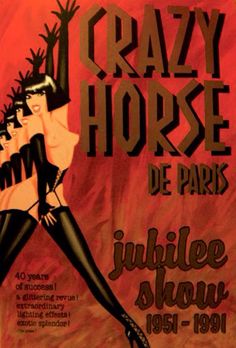 the poster for crazy horse de paris