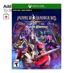 the box art for power rangers battle for the grid