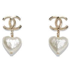 Chanel 22c Gold Heart Pearly White Cc Logo Large Dangle Drop Statement Earrings ********** Chanel ********** Brand: Chanel Size: (1.5 Long X 0.75 Wide) Name: Heart Link Color: Gold & Pearly White Style: Dangle Drop Earrings Season: 22c Style#: Ab7529 B07266 Ng290 Material: Metal / Resin Screw Back, Pierced Pearly White Resin Hearts Gold Cc Metal Material Link Chain Drop Sold Out Worldwide, Runway, Extremely Rare Brand New In Box, With Tags And Dust Bag, Full Set 100% Authentic Or Your Money Back Luxury White Heart Earrings, Resin Hearts, Earrings Chanel, Drop Statement Earrings, Chanel Brand, Chanel Earrings, Statement Drop Earrings, Chanel Jewelry, Cc Logo