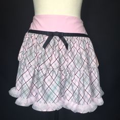 Sophia Grace & Rosie Skirt Cute Front Bow & Ruffle Pretty Tiered Skirt Elastic Back Girls 10/12 Spring Mini Skirt With Ruffles For School, Fitted Mini Skirt In Fairy Kei Style, Fairy Kei Fitted Mini Skirt, Cute Skirted Skort For School, Cotton Ruffled Bottoms For School, Cotton Ruffle Bottoms For School, Tiered Skirt Bottoms For School In Spring, Fairy Kei Pink Tiered Skirt, School Tiered Skirt With Ruffles