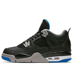 Kids Air Jordan 4 Retro BG Game Royal Basketball Shoes/Sneakers Air Jordan Retro 4, Jordan 4 Black, Jordan Retro 4, Retro 4, Air Jordan Retro, Jordan 4 Retro, Air Jordan 4, Air Jordan 4 Retro, Air Jordans Retro