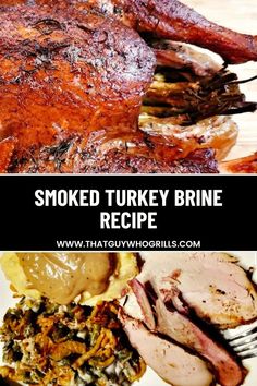 smoked turkey brine recipe on a white plate