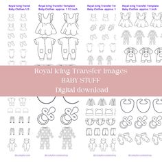 the baby stuff sewing pattern is shown here