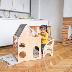 Montessori Activity Table - WoodandHearts Wooden Writing Desk, Montessori Activity, Modern Dollhouse Furniture, Kids Activity Table, Kids Armchair, Toddler Table, Montessori Furniture, Childrens Table, Play Furniture