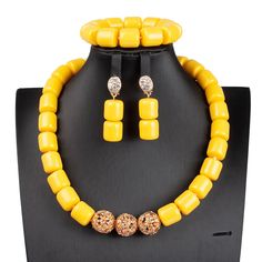 African Beaded Jewelry Set is a style inspiration. Indulge in the epitome of elegance with our Classy Women’s Jewelry Set. This set is a vibrant celebration of African culture, featuring beautifully handcrafted pieces that are sure to turn heads and elevate your style. Designed for the fashionable woman, this set includes a stylish necklace, trendy beaded bracelet, and chic beaded earrings, all coordinated to offer a seamless look. Exquisite Craftsmanship Each piece in this set is crafted with high-quality zinc alloy and resin, ensuring durability while maintaining a lightweight feel. The trendy beads are arranged in a captivating plant pattern, embodying both the beauty of nature and the pinnacle of fashion. Available in six stunning colors, this jewelry set offers versatility and style. African Beaded Jewelry, Crisp White Blouse, Necklace Trendy, S Jewelry, Stylish Necklace, Women's Jewelry Sets, Plant Pattern, African Culture, Adjustable Necklace