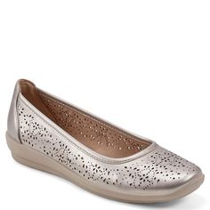 PRICES MAY VARY. Light Weight Cushioned Footbed Flexible Outsole Best Ballet Flats, Casual Ballet Flats, Womens Best, Gold Ballet Flats, Easy Spirit Shoes, Bare Beauty, Easy Spirit, Leather Ballet Flats, Ballet Flat