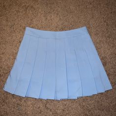 Light Blue Pleated Skort Size L But Fits Like A Size M (I Am A Size Small-Medium And It Fit Well But On The Looser Side) Waist Measurement: 28 Inches Worn Twice, No Stains Or Distressing, Practically Brand New Tennis Skort, Waist Measurement, Tennis, Womens Skirt, Color Blue, Light Blue, Brand New, Women Shopping, Blue