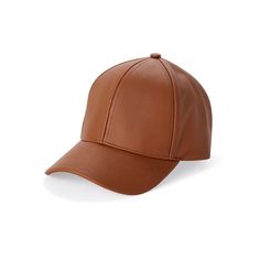 Would Look Great With A Trench, Jeans And Sneakers! Casual Leather Visor Hat, Trendy Leather Hats With Curved Brim, Casual Brown Leather Hat, Chic Leather Hat With Curved Brim, Casual Leather Hats With Sweatband, Casual Leather Cap, Casual Leather Baseball Cap, Adjustable Brown Leather Baseball Cap, Brown Leather Curved Brim Baseball Cap